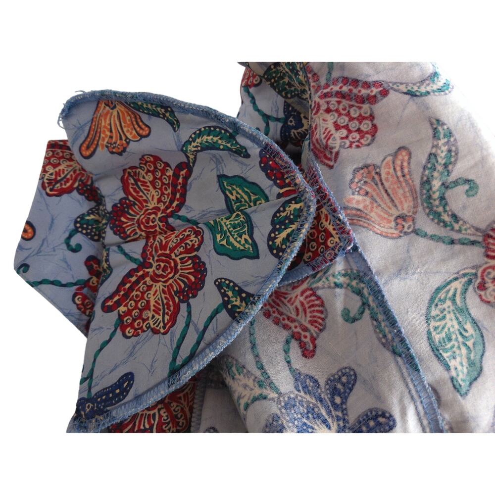 Vintage Susan Bristol Paisley Floral 2pc Set Top Size S Shorts Size 8 Blue - Picture 6 of 9